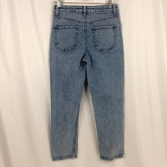 Tinseltown Distressed Crop Jeans Juniors Size 9 Stonewashed Straight Leg 27x25 - Picture 2 of 8